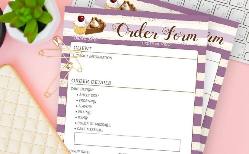 Cake Order Invoice Template